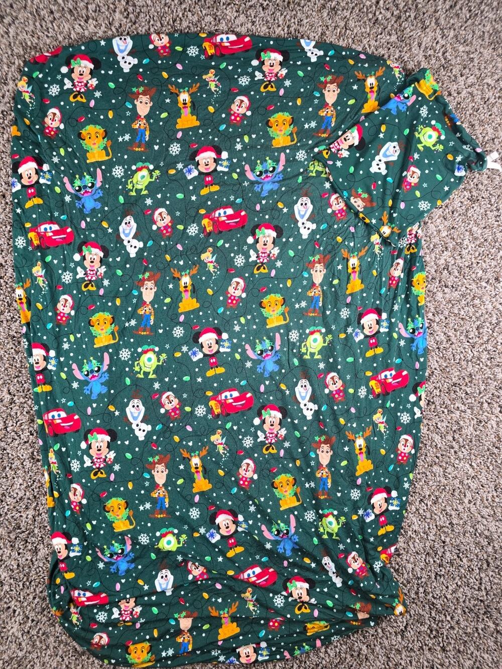 Little Sleepies Disney Christmas Parade Cloud Bamboo Fitted Crib Sheet Rare